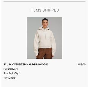 Lululemon Athletica Ivory Hoodie